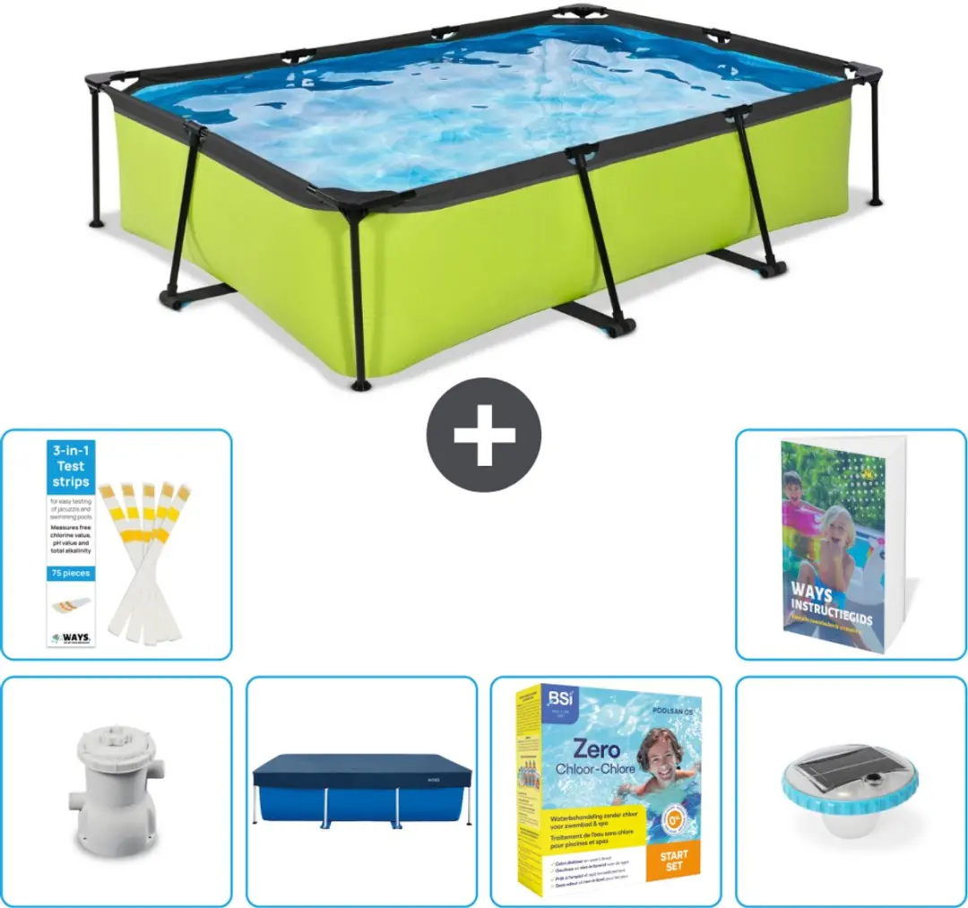 EXIT Toys Lime Frame Zwembad 300x200x65cm