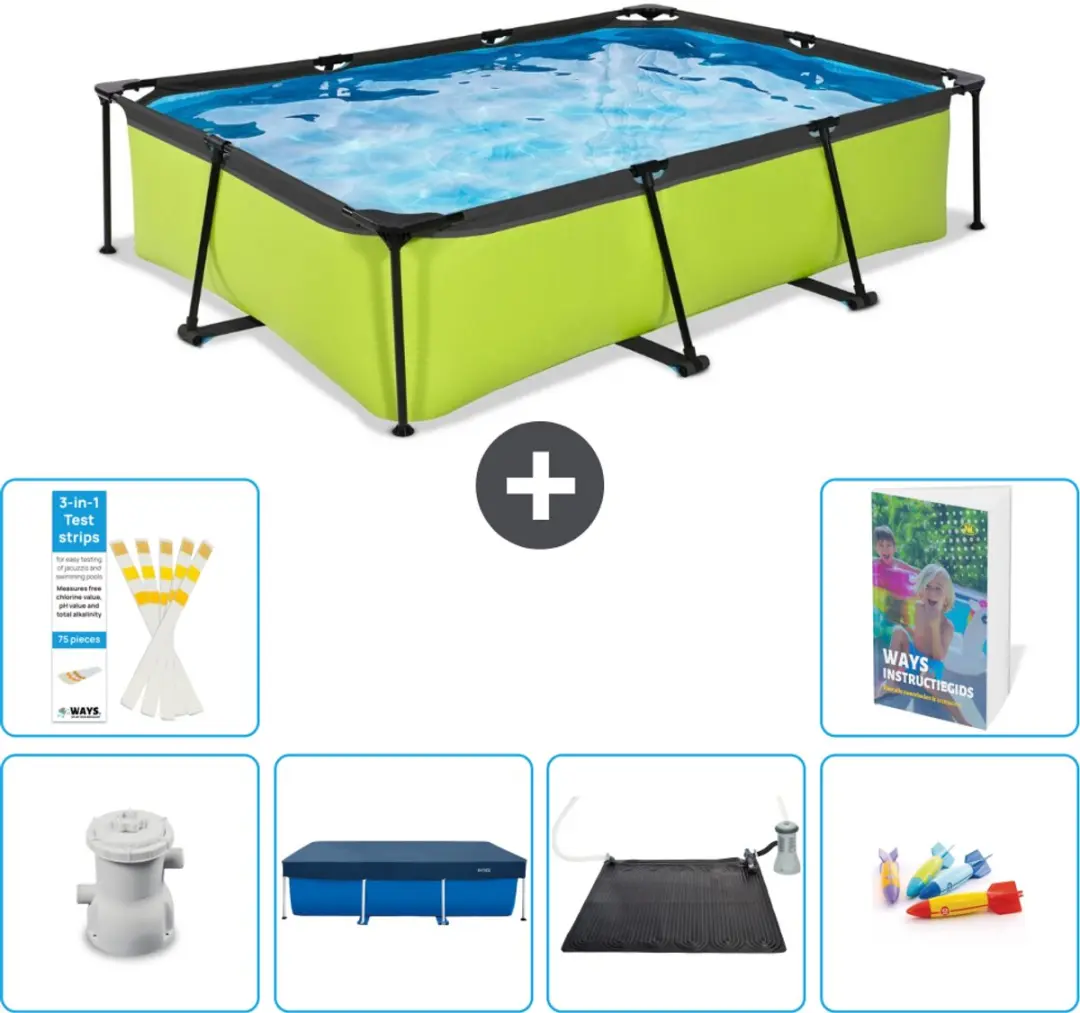 EXIT Toys Lime Frame Zwembad 300x200x65cm