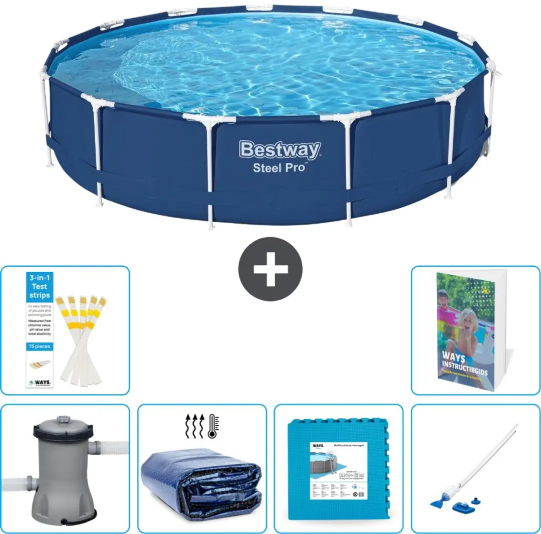 Bestway Steel Pro Zwembad 396x84cm Blauw
