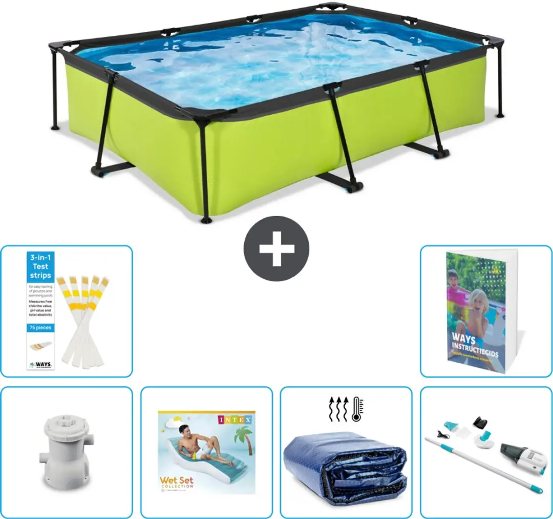EXIT Toys Lime Frame Zwembad 300x200x65cm