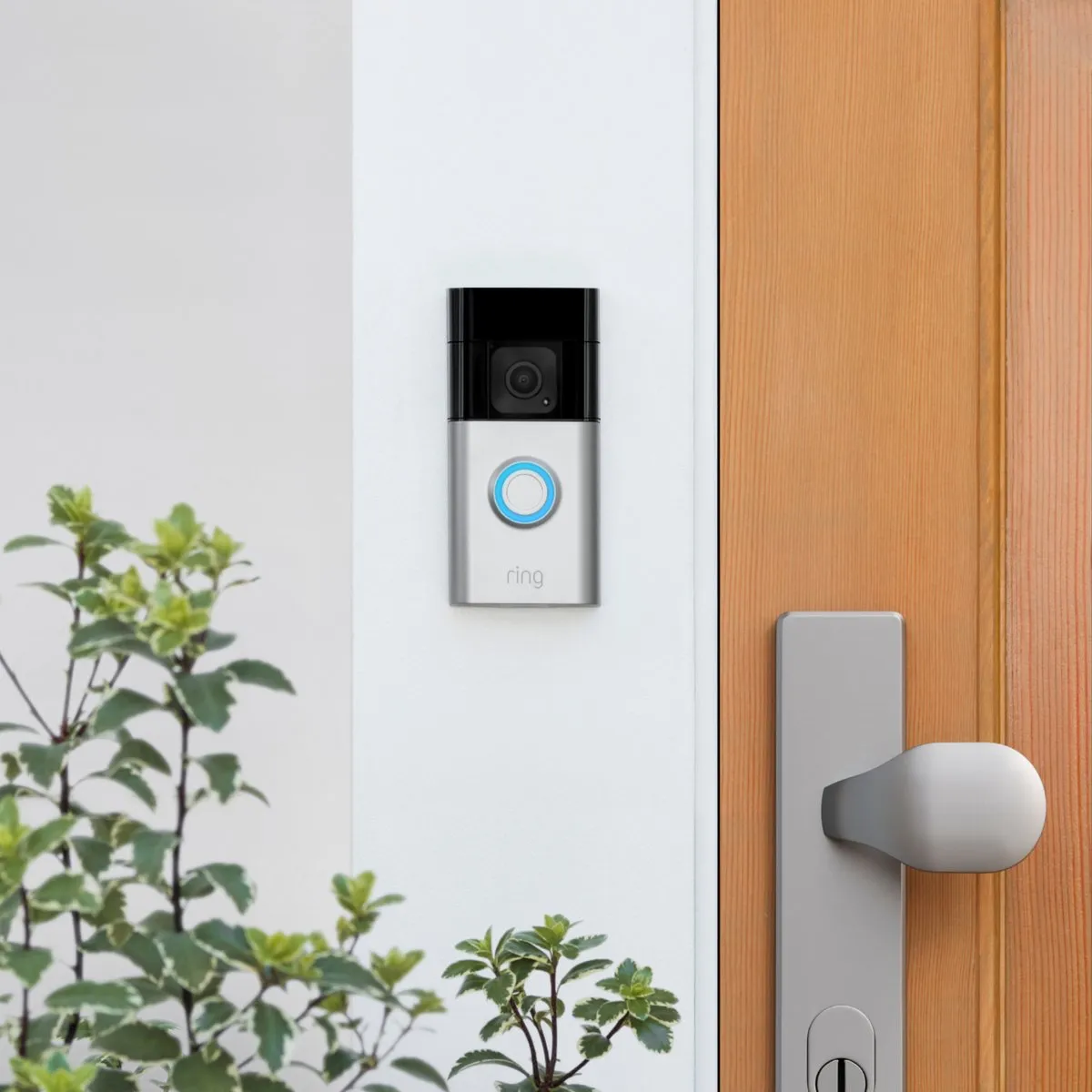 Ring Battery Video Doorbell Plus - 1536p HD+ - Satin Nickle
