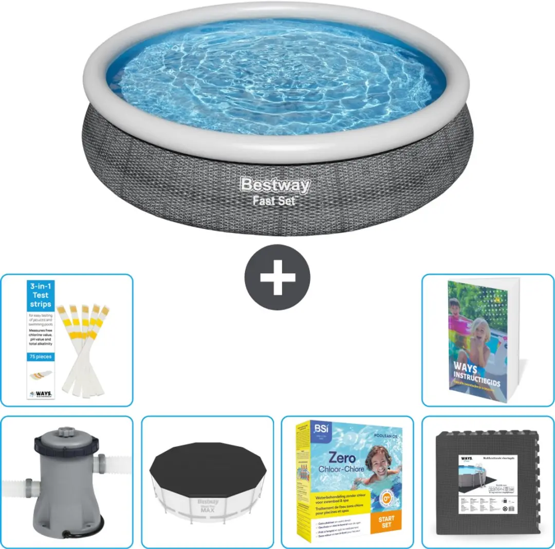 Bestway Rond Zwembad 366cm Fast Set