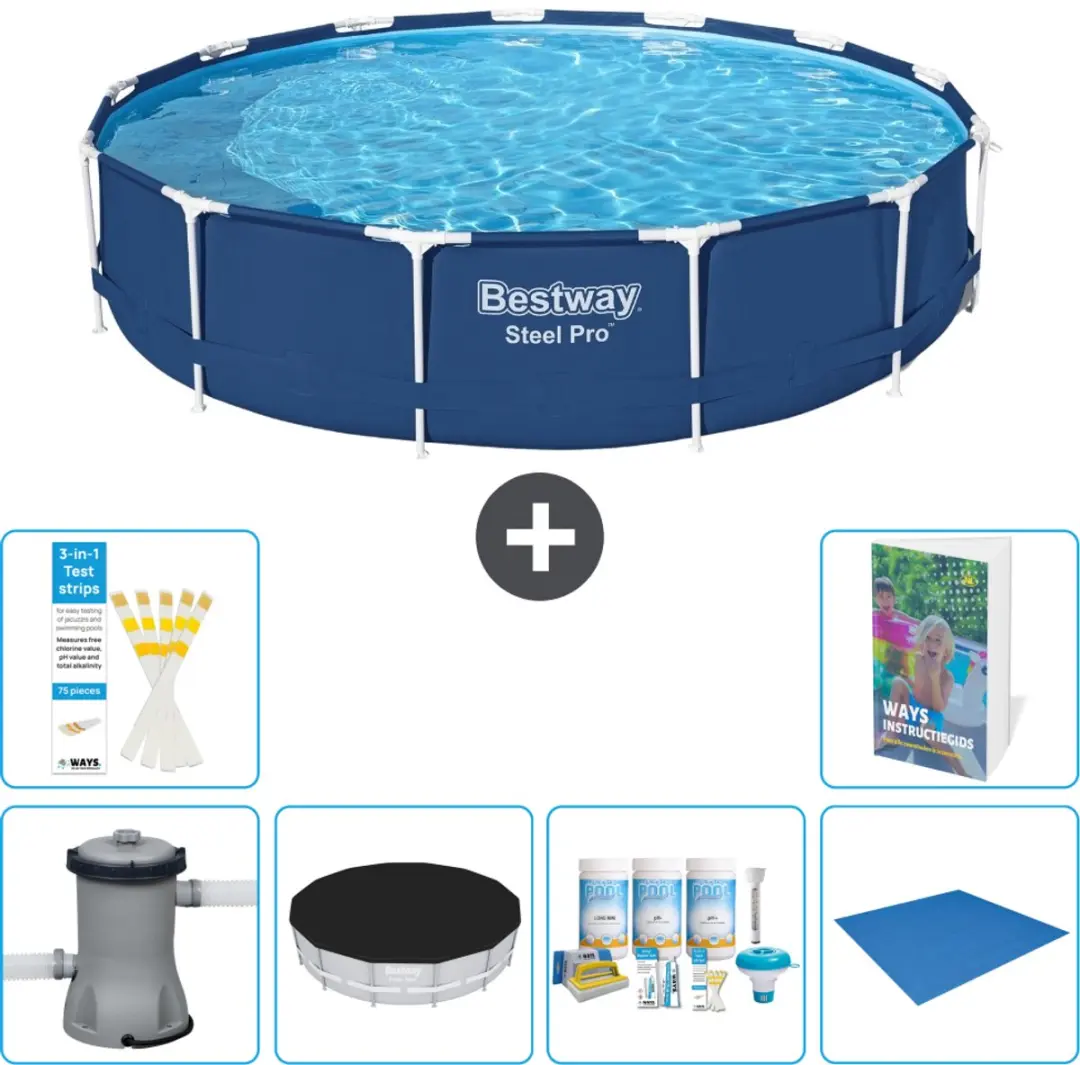 Bestway Steel Pro Zwembad 396x84cm Blauw