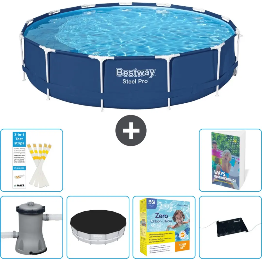 Bestway Steel Pro Zwembad 396x84cm Blauw