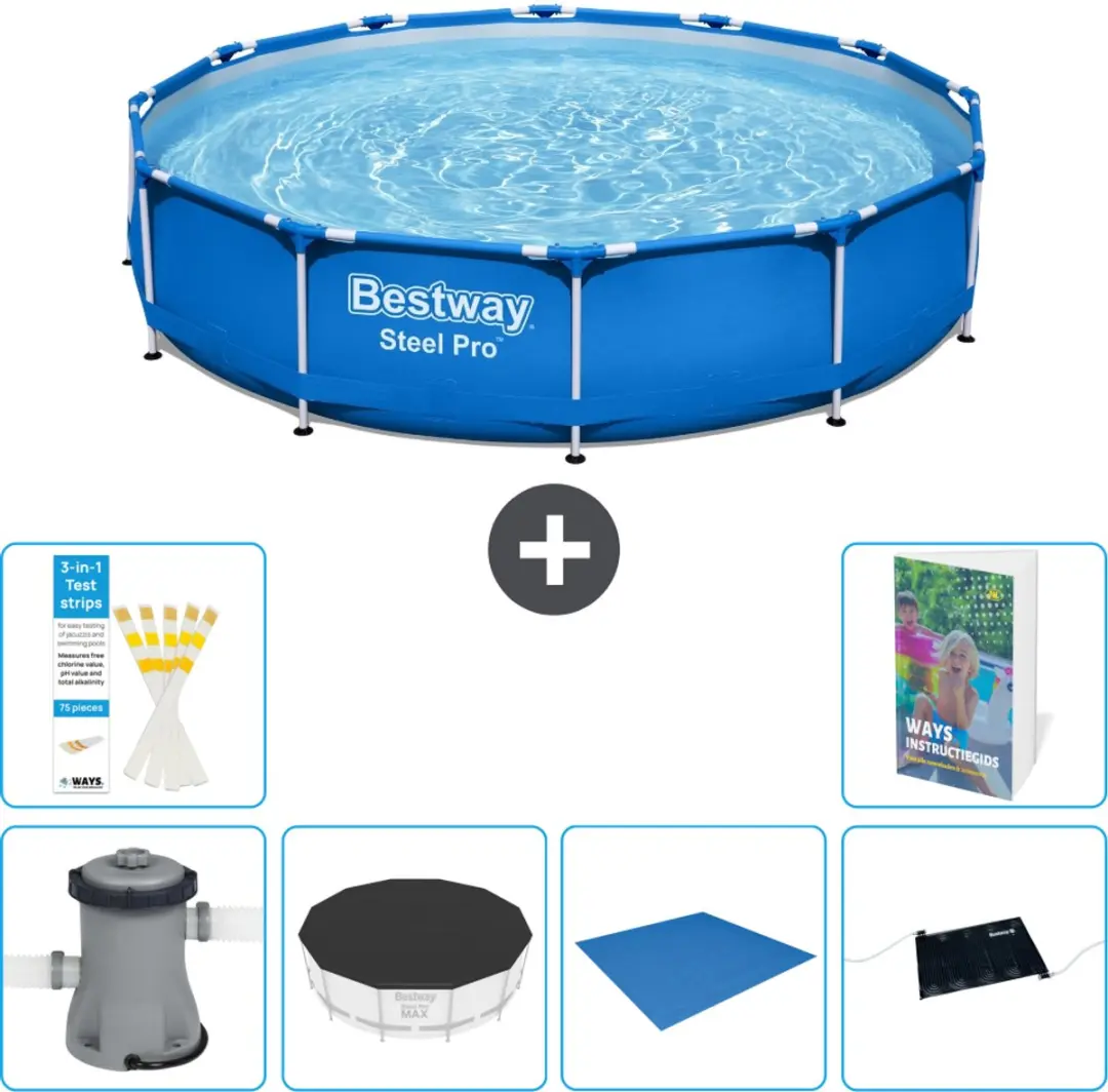 Bestway Steel Pro Zwembad 366x76cm Blauw