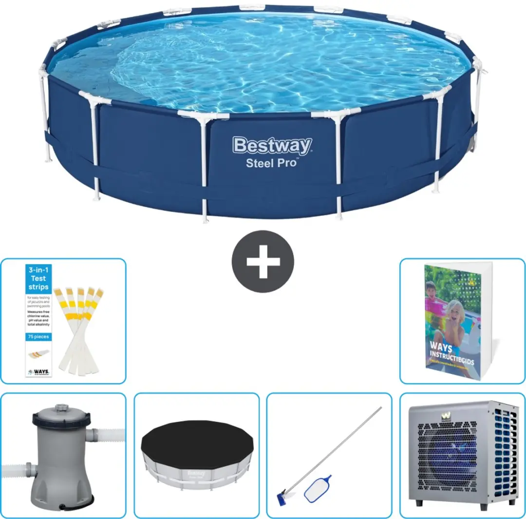 Bestway Steel Pro Zwembad 396x84cm Blauw