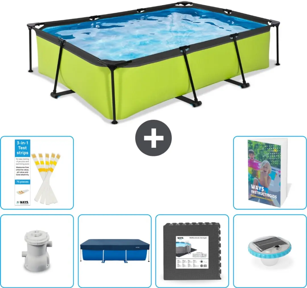 EXIT Toys Lime Frame Zwembad 300x200x65cm