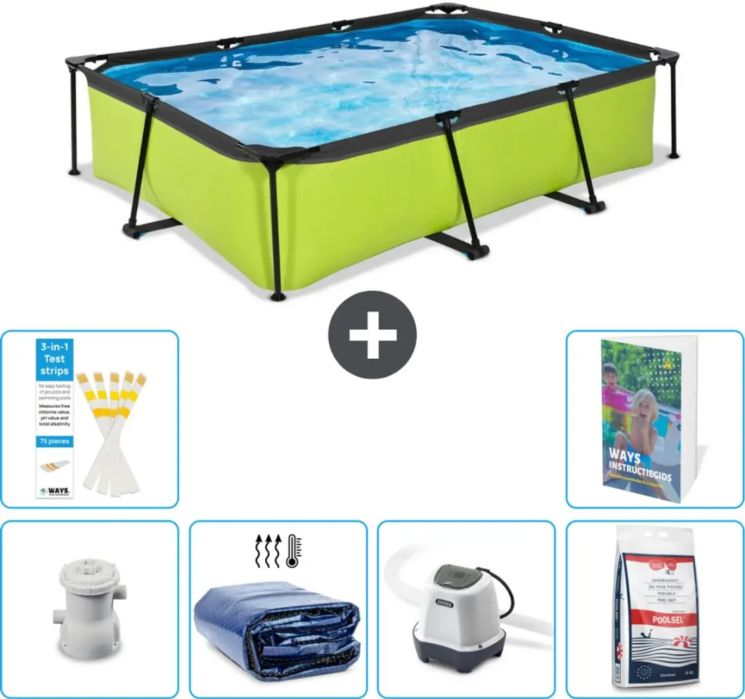 EXIT Toys Lime Frame Zwembad 300x200x65cm
