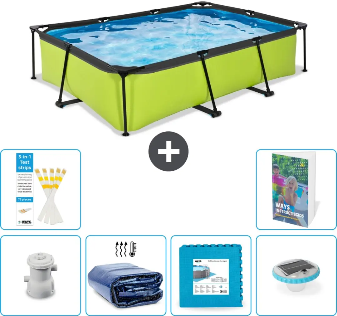 EXIT Toys Lime Frame Zwembad 300x200cm