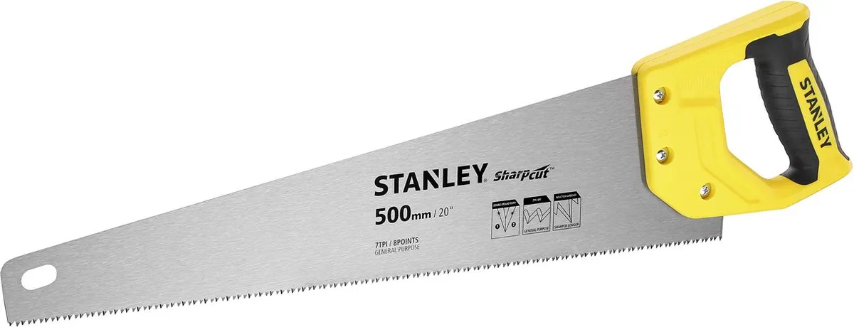 Stanley Universeel Zaag SharpCut 500mm 7T/inch STHT20367-1