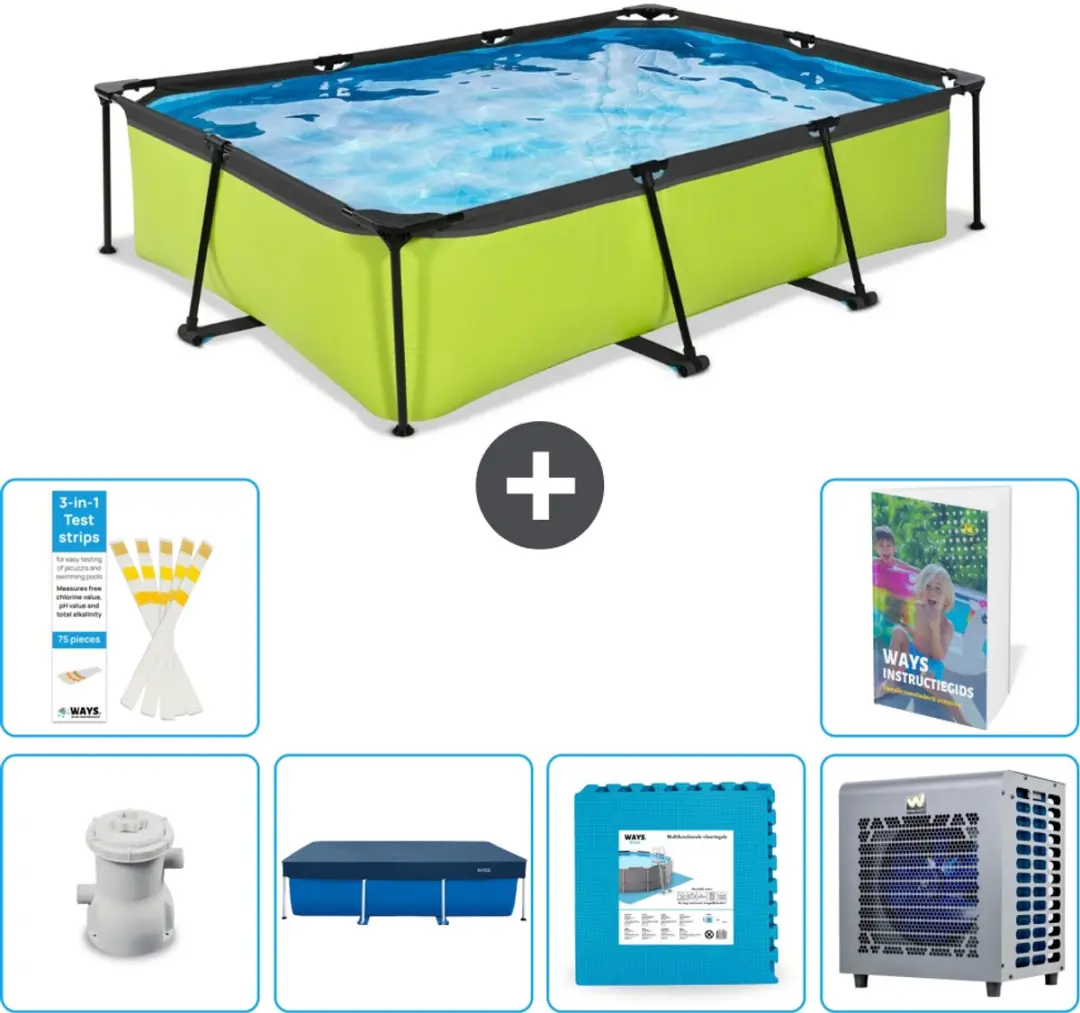 EXIT Toys Lime Frame Zwembad 300x200x65cm