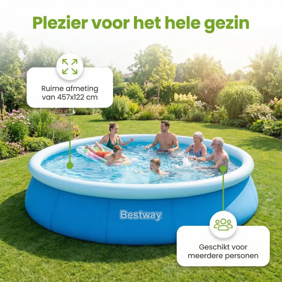 Bestway Fast Set Zwembad 457x122cm - 8-delig - Blauw