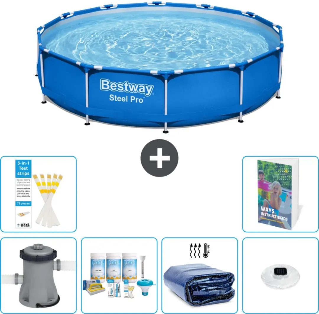 Bestway Steel Pro Zwembad 366x76cm Blauw