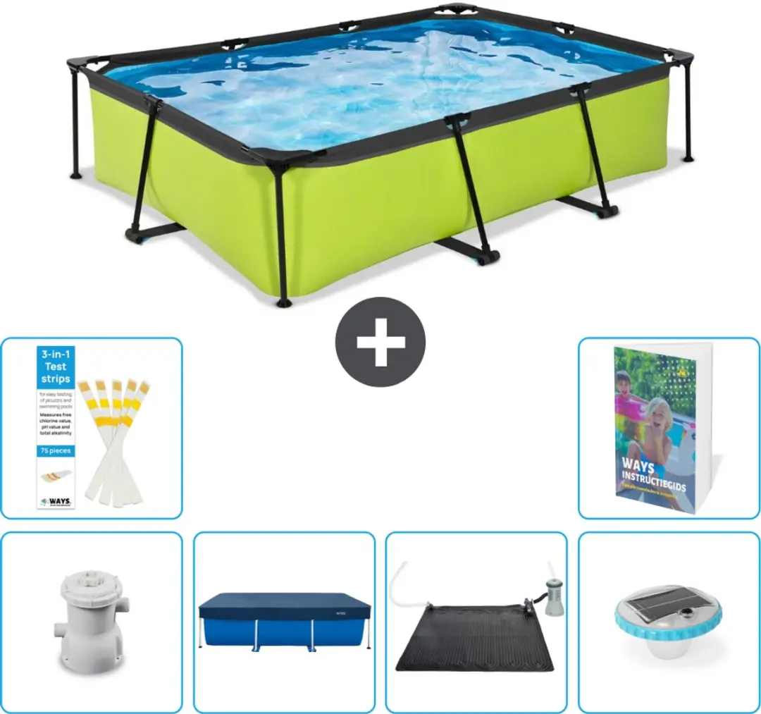 EXIT Toys Lime Frame Zwembad 300x200x65cm