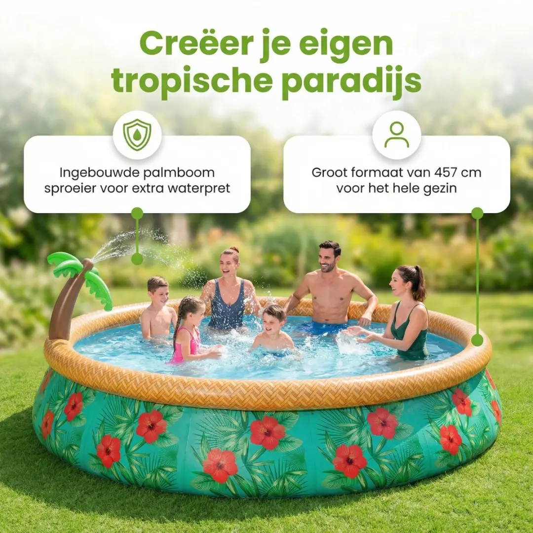 Bestway Paradijsprint Zwembad 457x84cm - 7-delig