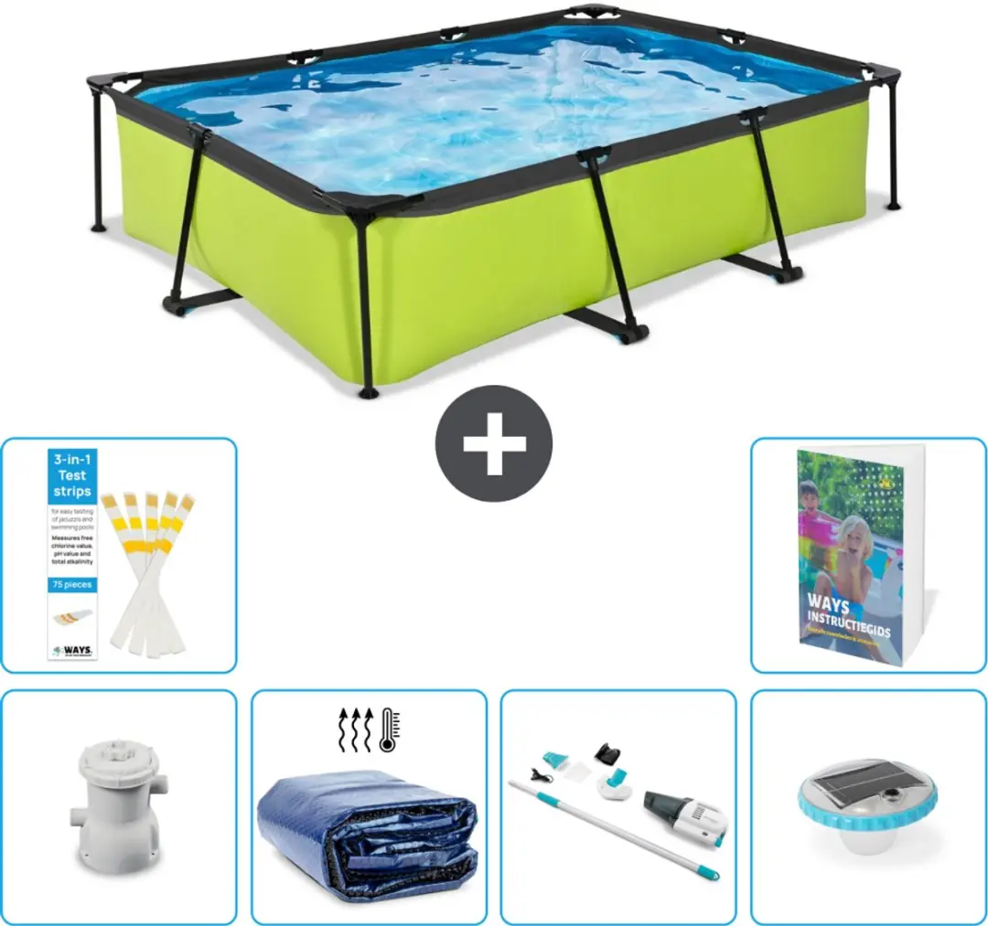 EXIT Toys Lime Frame Zwembad 300x200x65cm