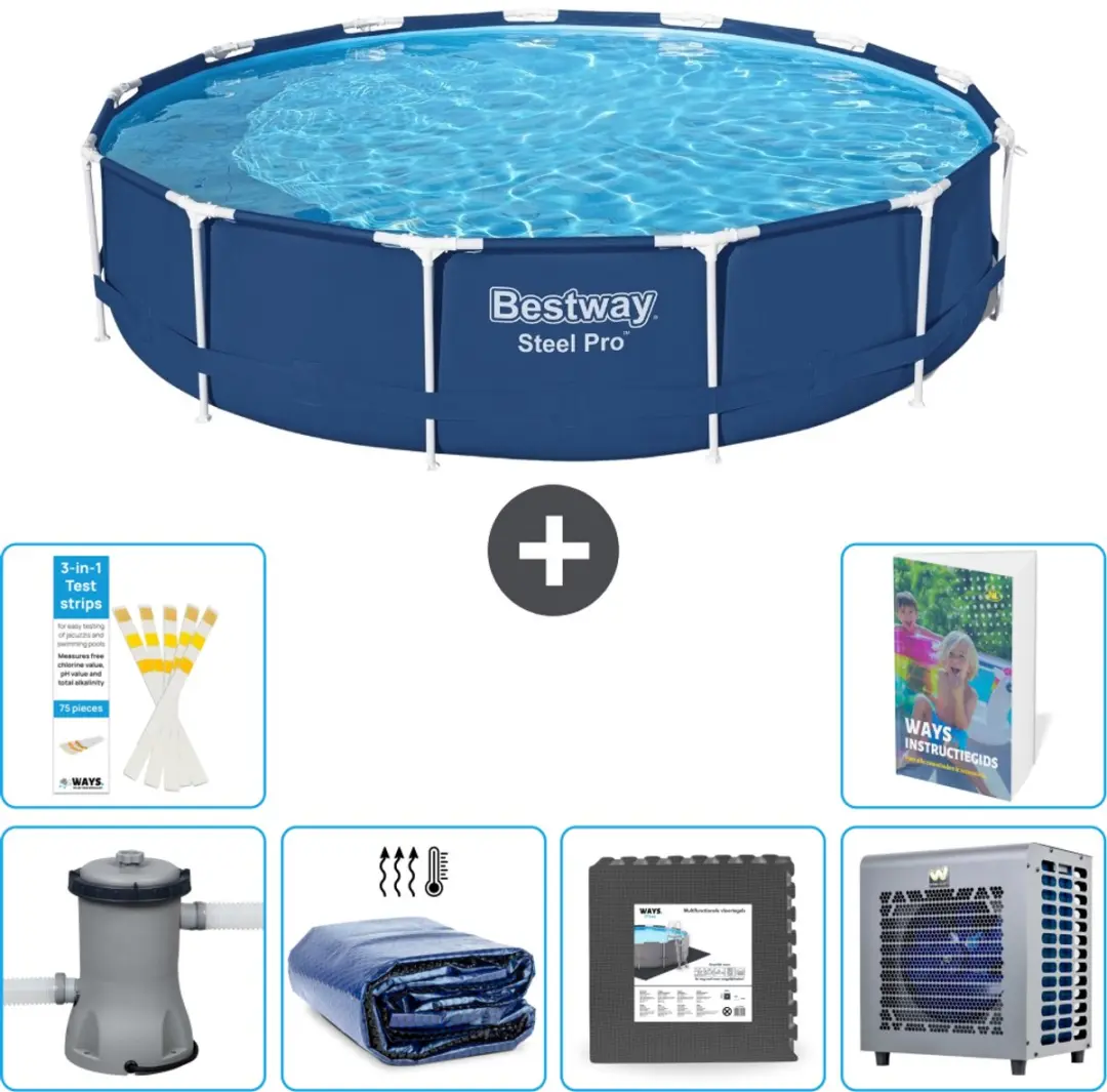 Bestway Steel Pro Zwembad 396x84cm Blauw