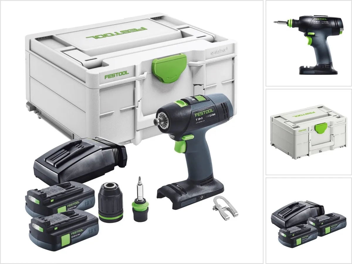 Festool T 18+3 Basic Accuboormachine 18V 50Nm