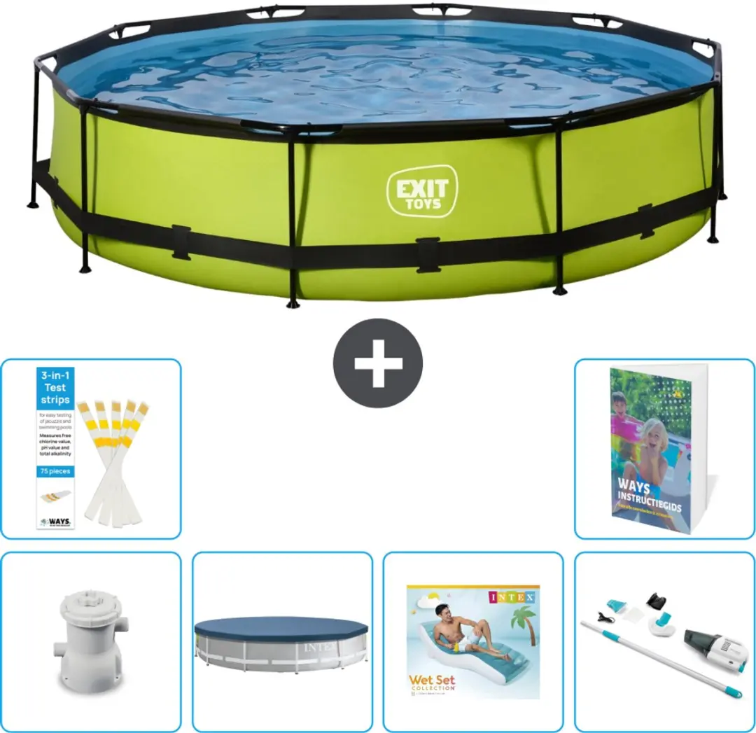 EXIT Toys Rond Lime Frame Zwembad 360x76cm