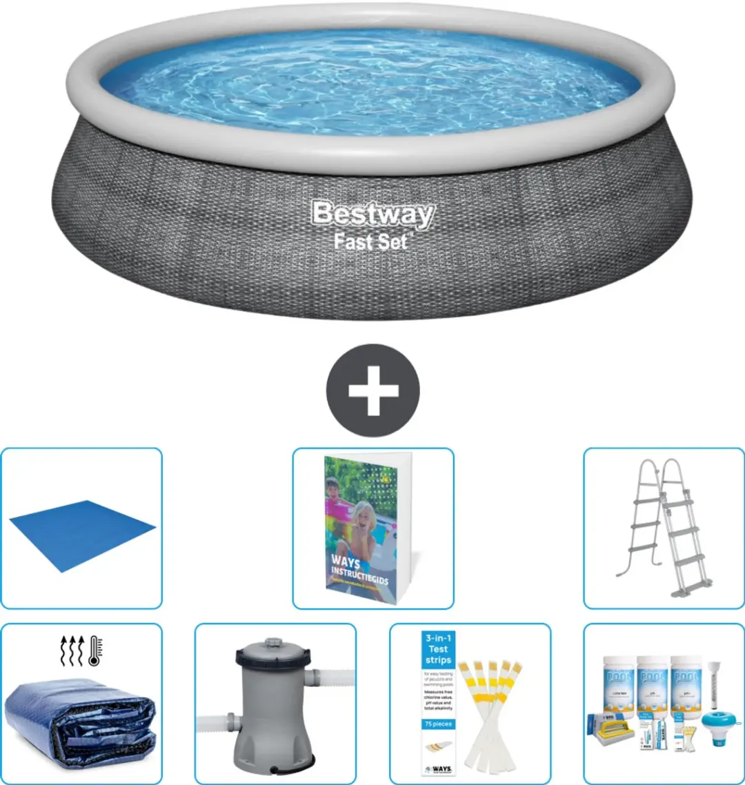 Bestway Rond Zwembad 457cm Fast Set