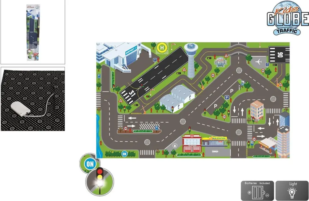 Kids Globe Verkeerskleed Vliegveld 570345 - Multi Color
