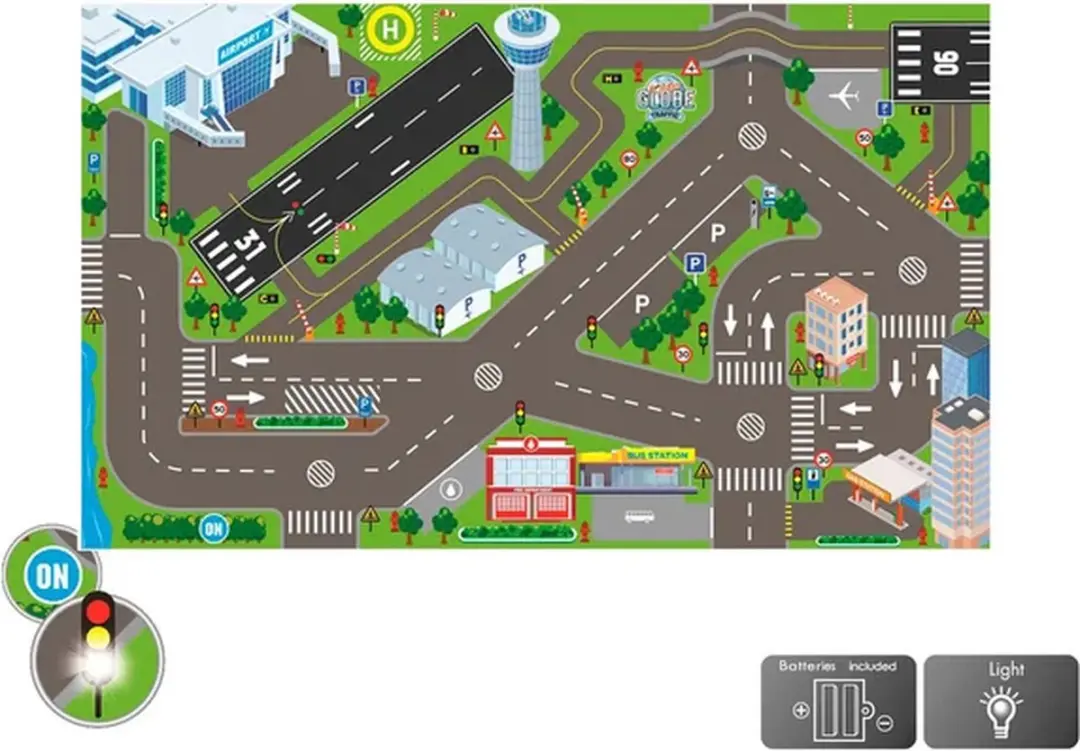 Kids Globe Verkeerskleed Vliegveld 570345