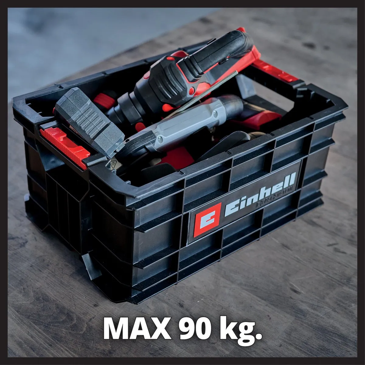 Einhell E-Case 4540037 Gereedschapskist - 90 kg - Rood/Zwart