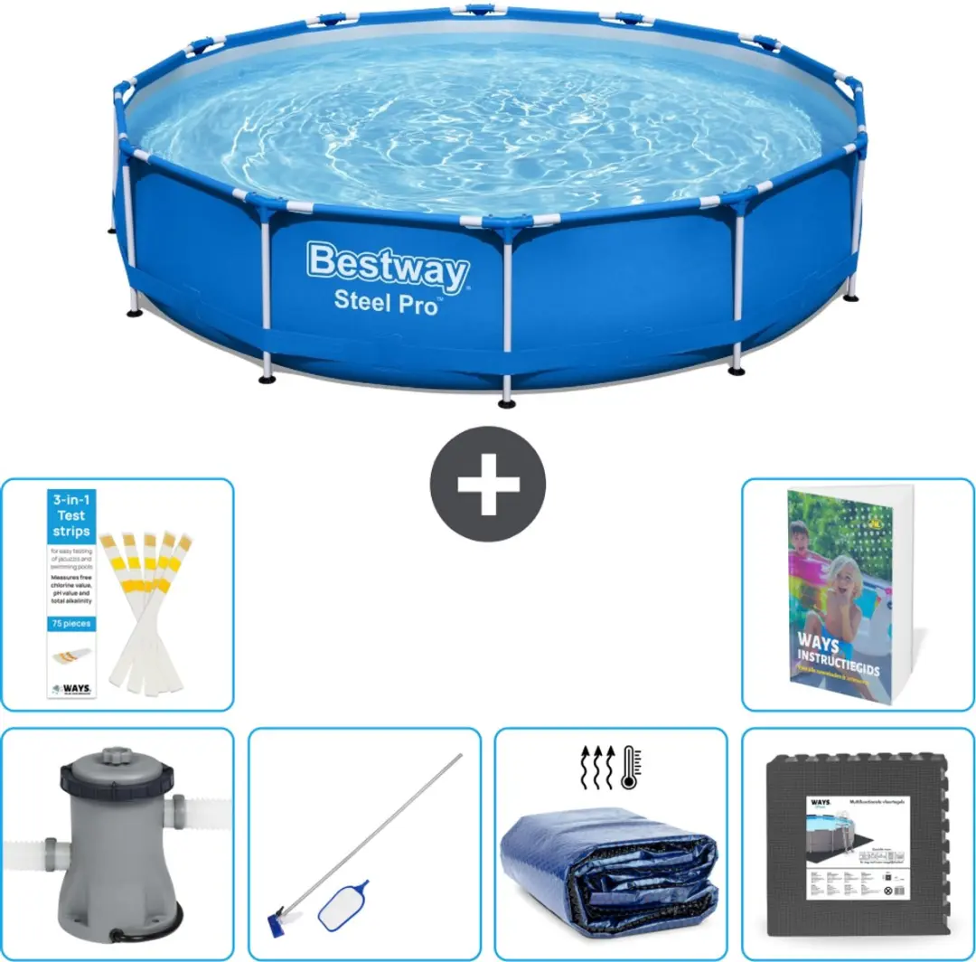 Bestway Steel Pro Zwembad 366x76cm Blauw