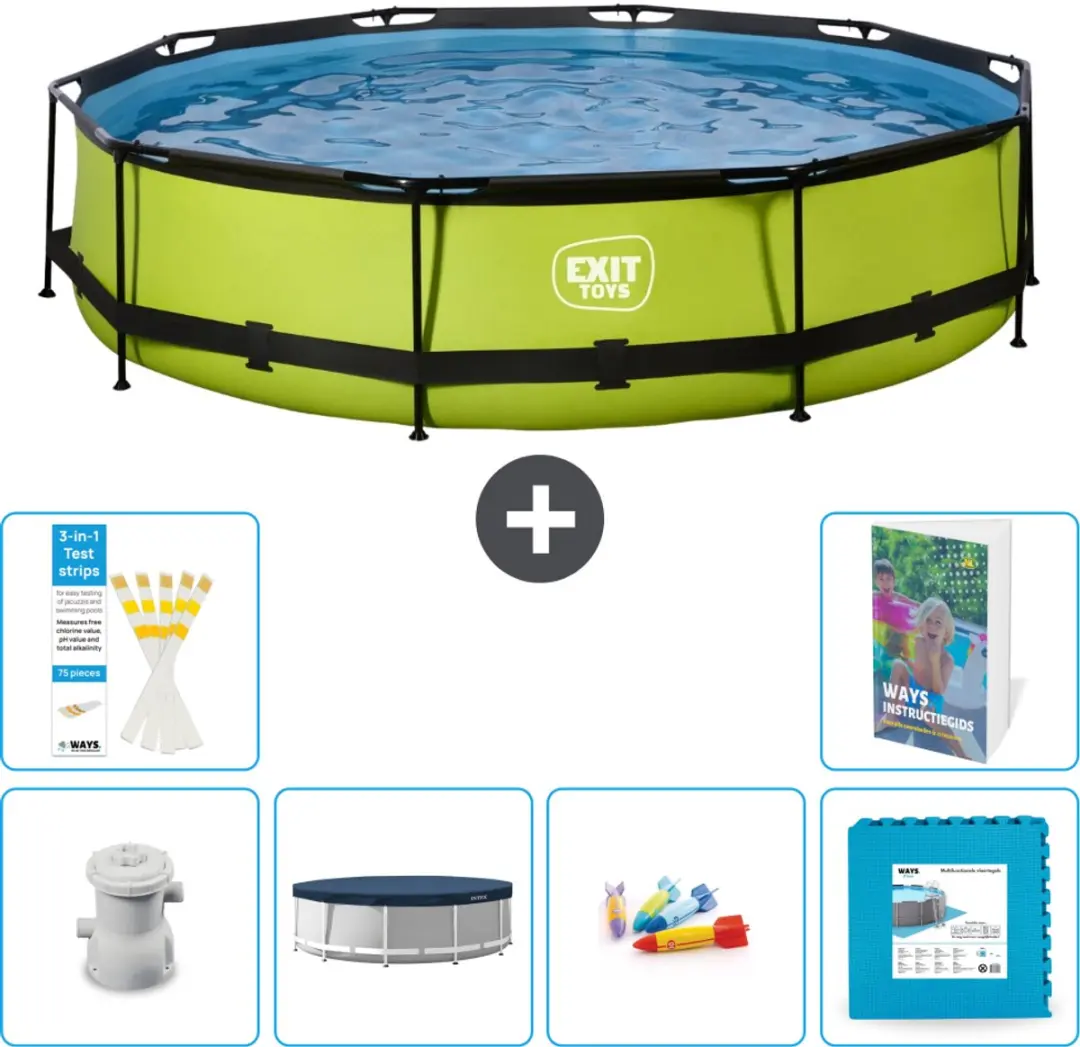 EXIT Toys Rond Lime Frame Zwembad 360x76cm