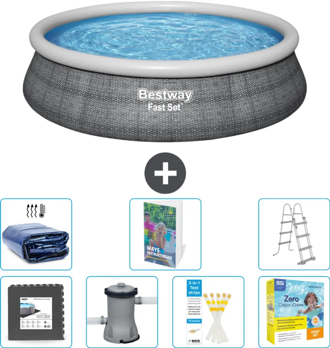 Bestway Rond Zwembad Fast Set 457cm