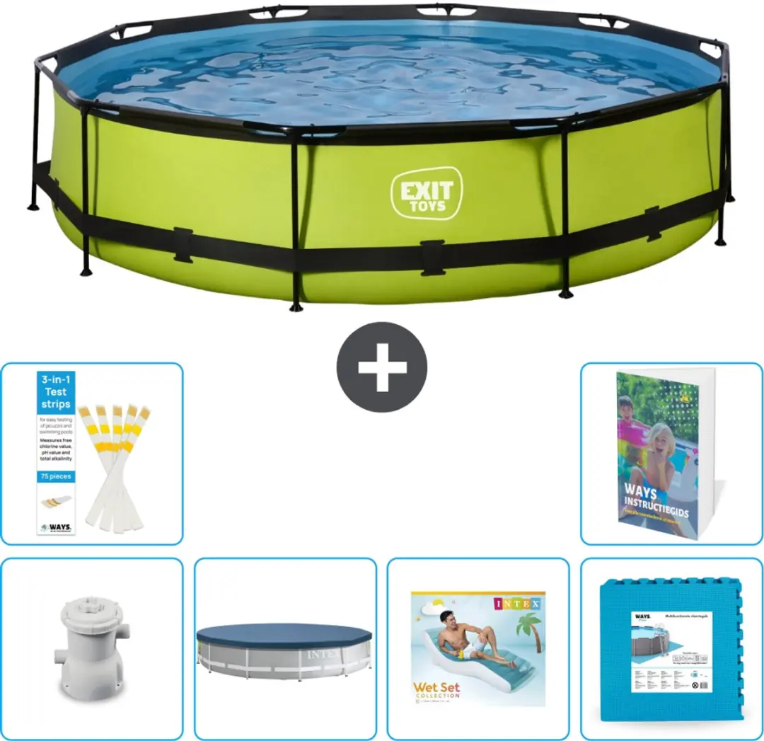 EXIT Toys Rond Lime Frame Zwembad 360x76cm