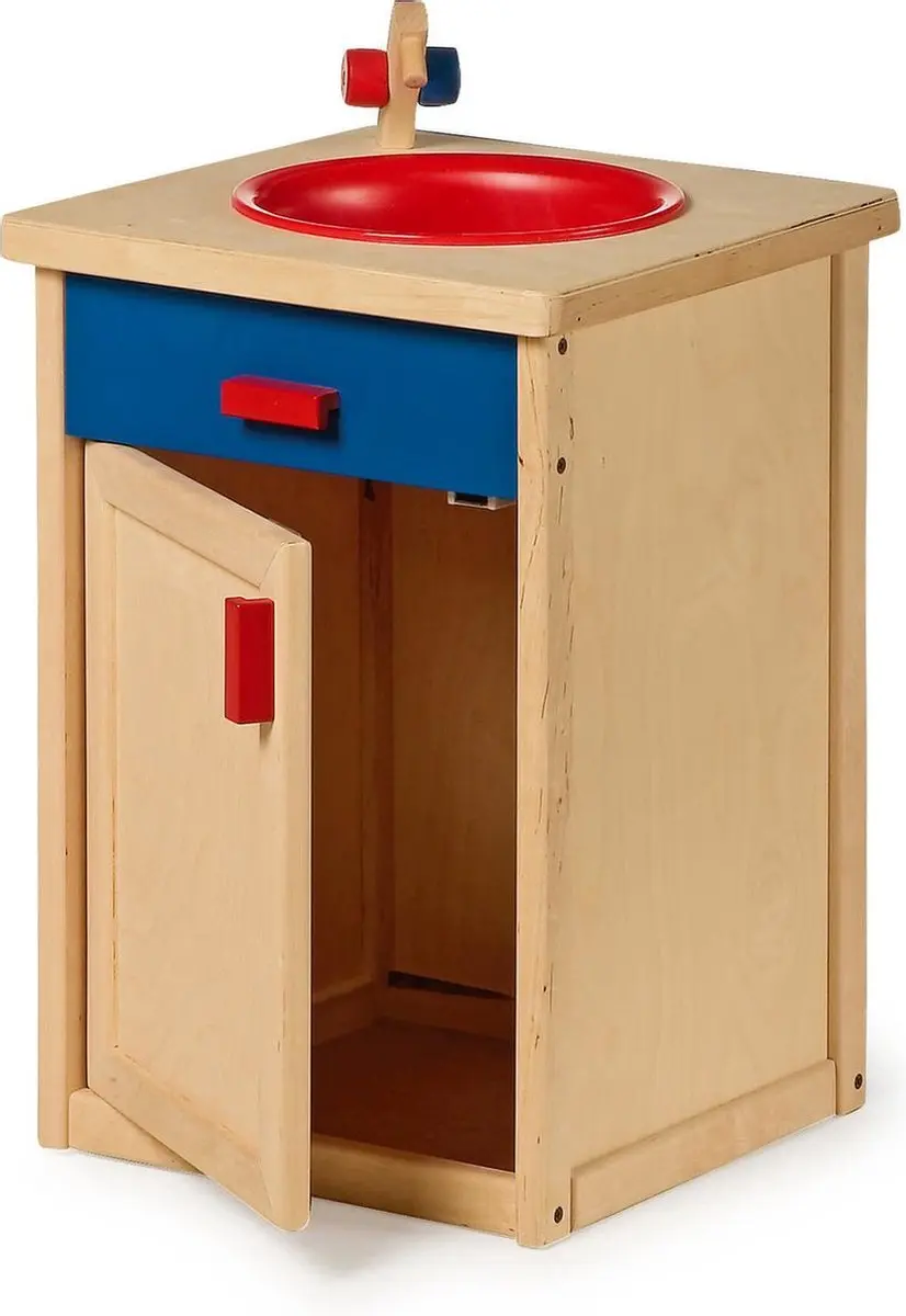 Small Foot Houten Keukenkastje met Afwasbak - Beige