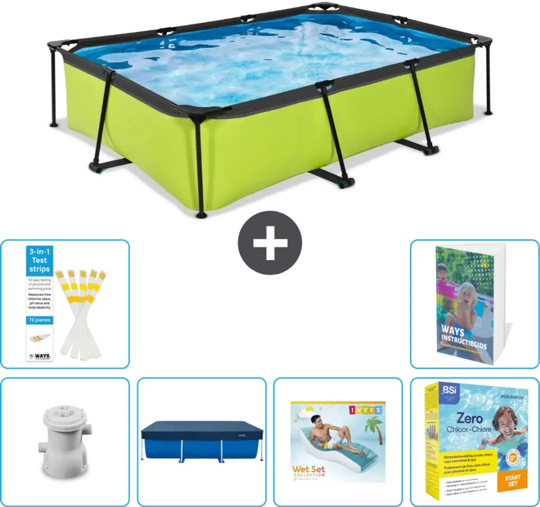 EXIT Toys Lime Frame Zwembad 300x200x65cm