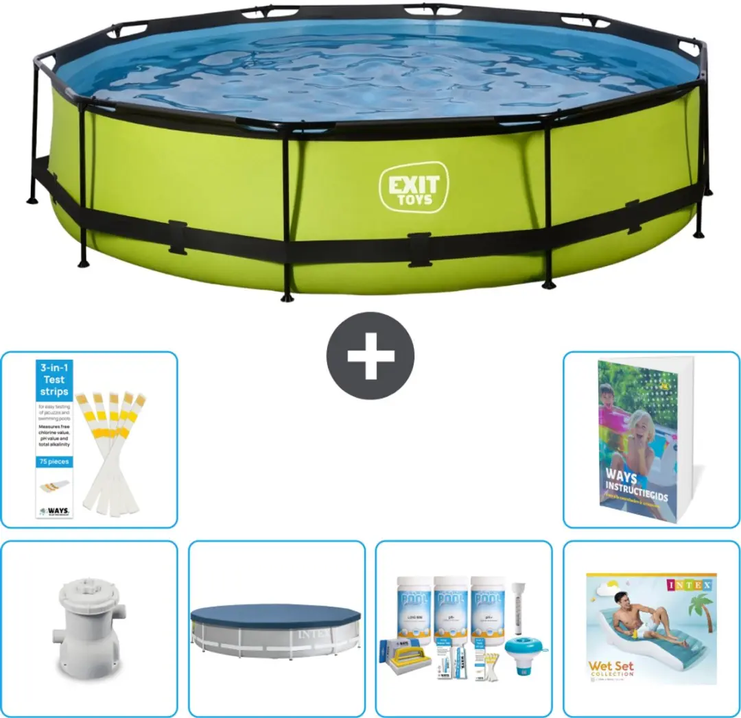 EXIT Toys Rond Lime Frame Zwembad 360x76cm