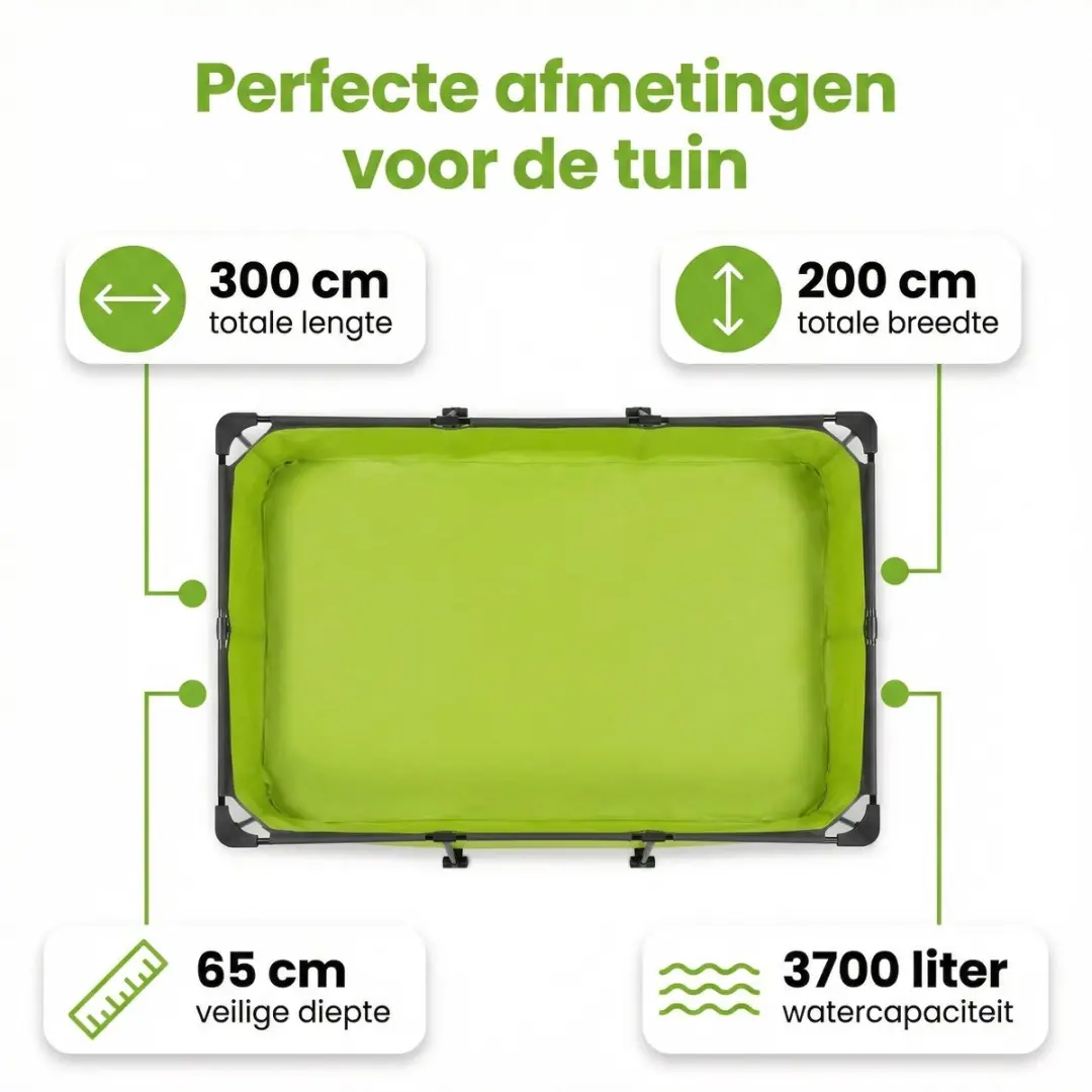 EXIT Toys Lime Frame Zwembad 300x200x65cm - 7-delig