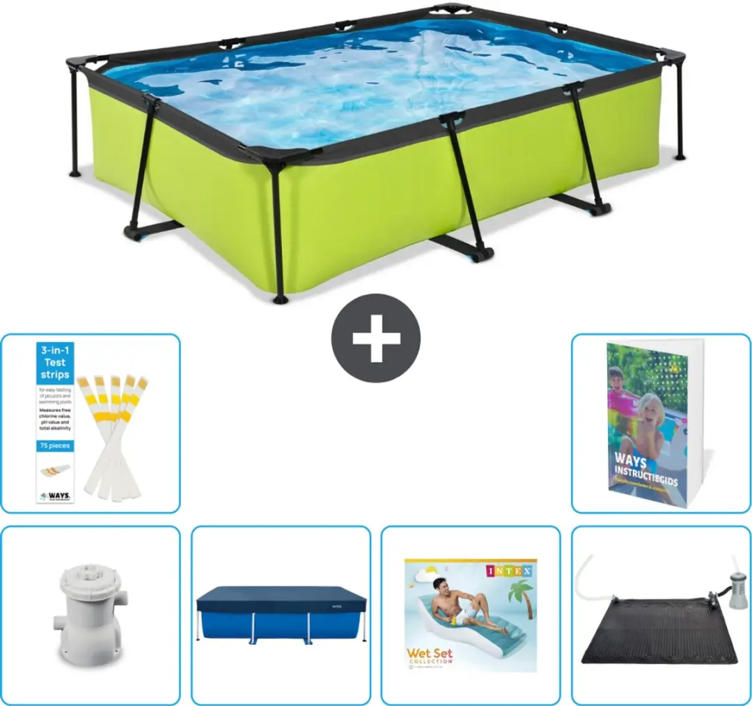 EXIT Toys Lime Frame Zwembad 300x200x65cm