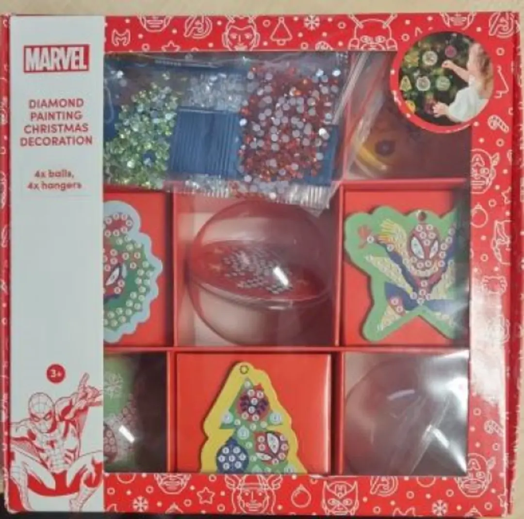Marvel Kerstbal Versieren Diamond Painting