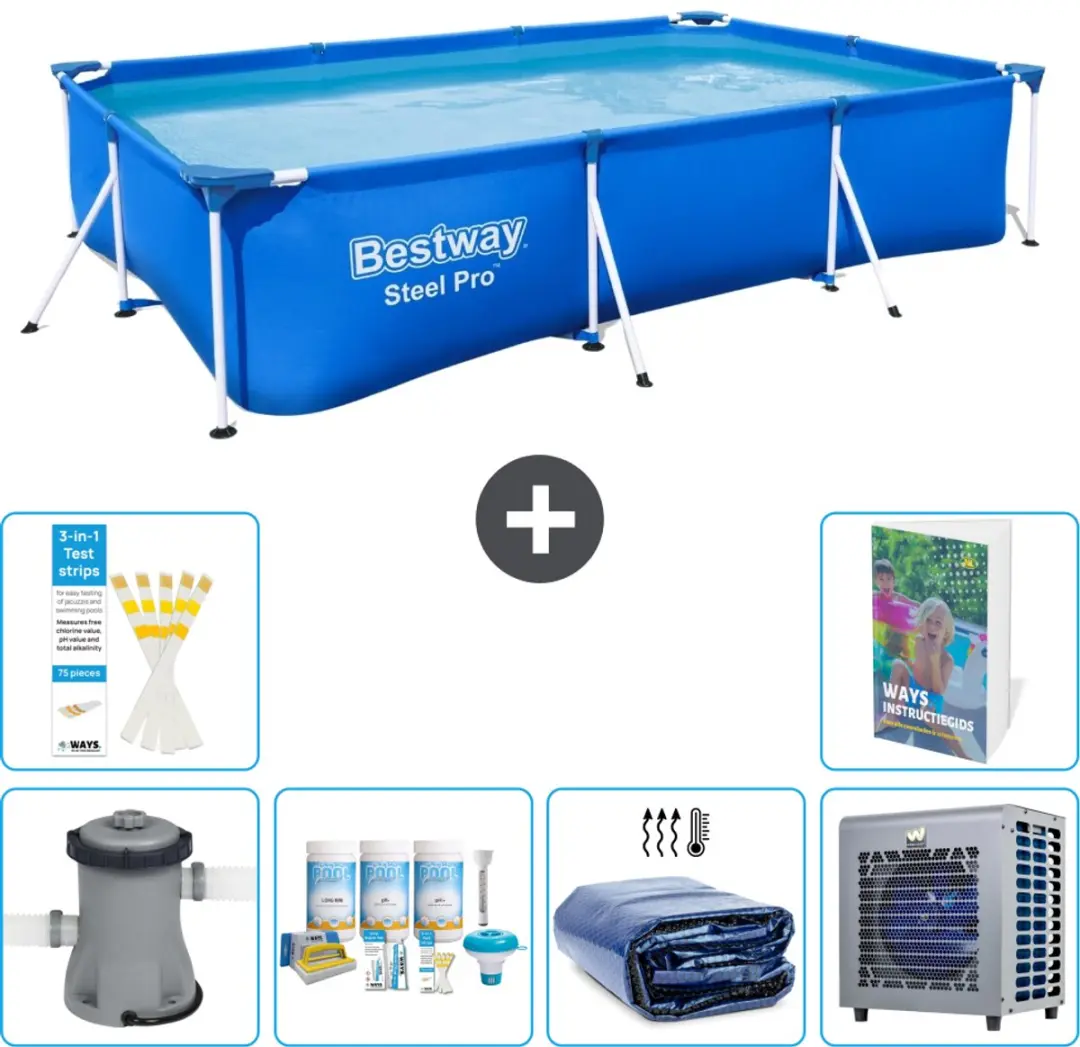 Bestway Steel Pro Zwembad 300x201x66cm Blauw