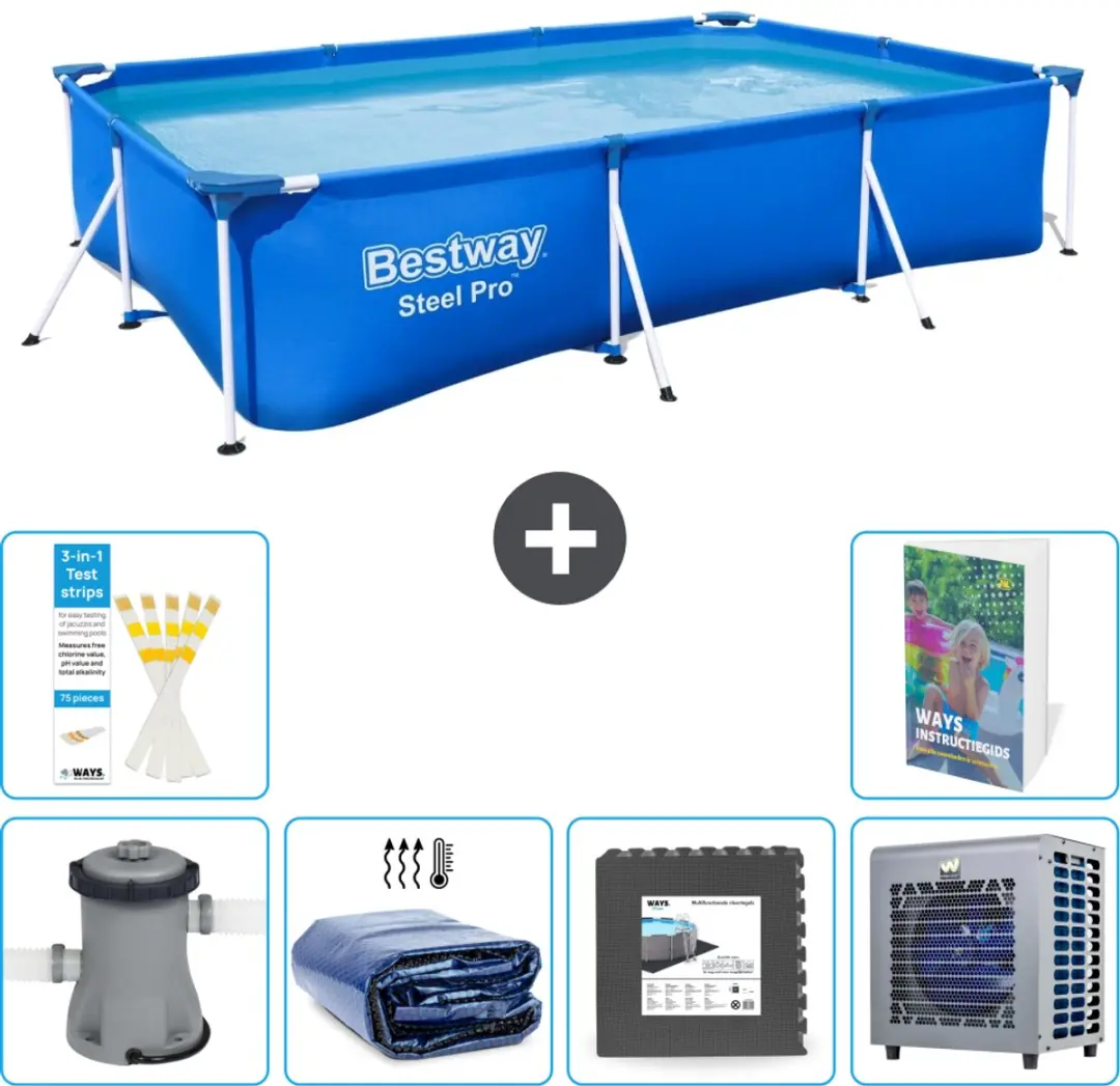 Bestway Steel Pro Zwembad 300x201x66cm Blauw