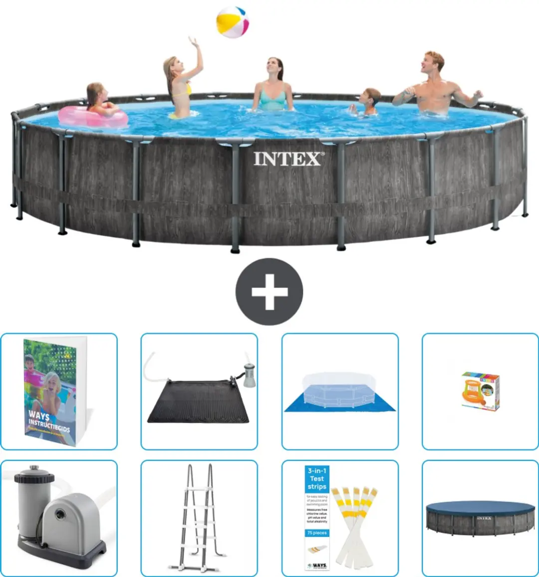 Intex Rond Prism Frame Zwembad 549x122cm