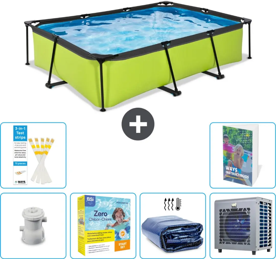 EXIT Toys Lime Frame Zwembad 300x200x65cm