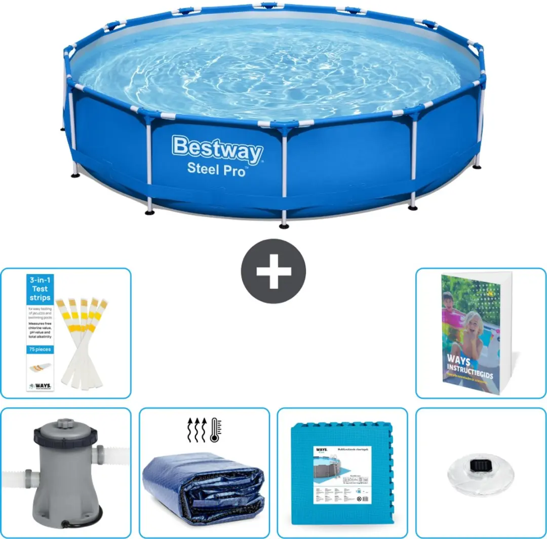 Bestway Steel Pro Zwembad 366x76cm Blauw