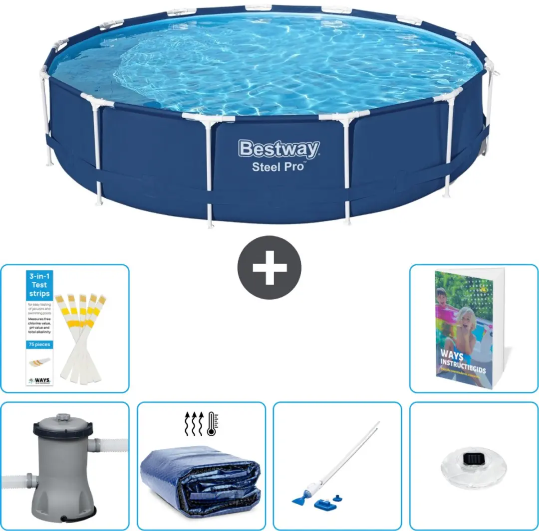 Bestway Steel Pro Zwembad 396x84cm Blauw