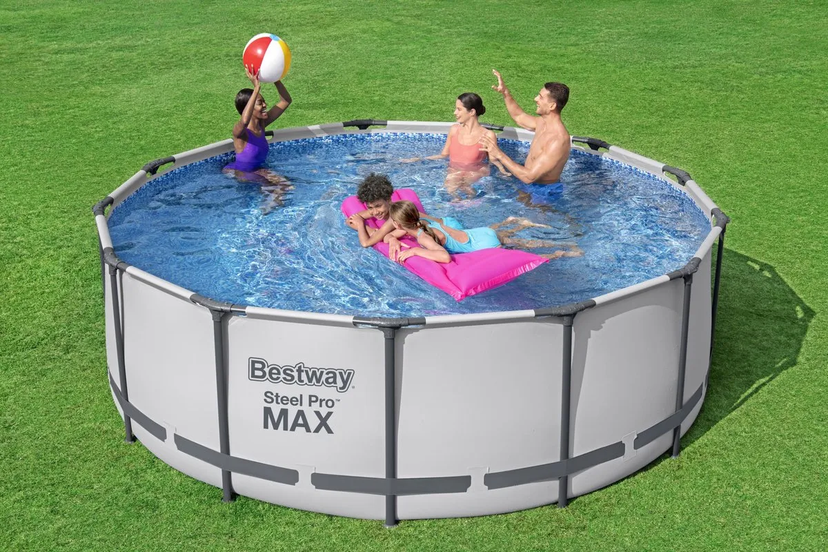 Bestway Steel Pro MAX Zwembadset 5618W - 427cm - 10.220L - Grijs