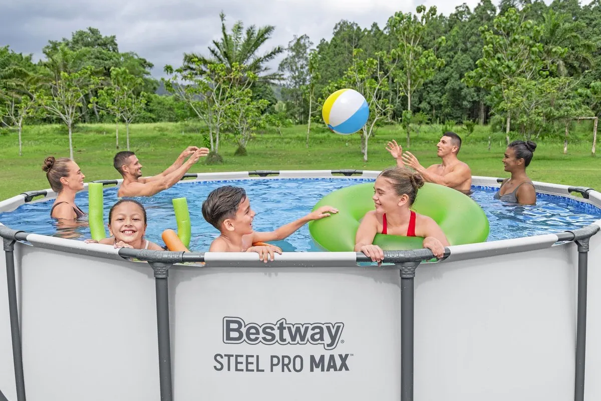 Bestway Steel Pro MAX Zwembadset 5618W - 427cm - 10.220L - Grijs