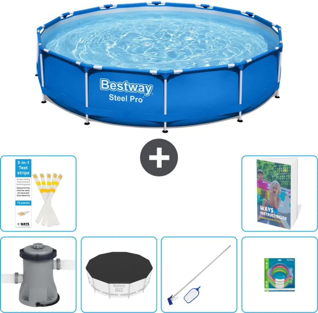 Bestway Steel Pro Zwembad 366x76cm Blauw
