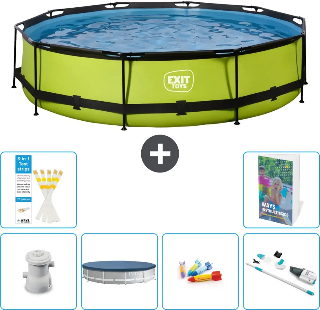 EXIT Toys Rond Lime Frame Zwembad 360x76cm