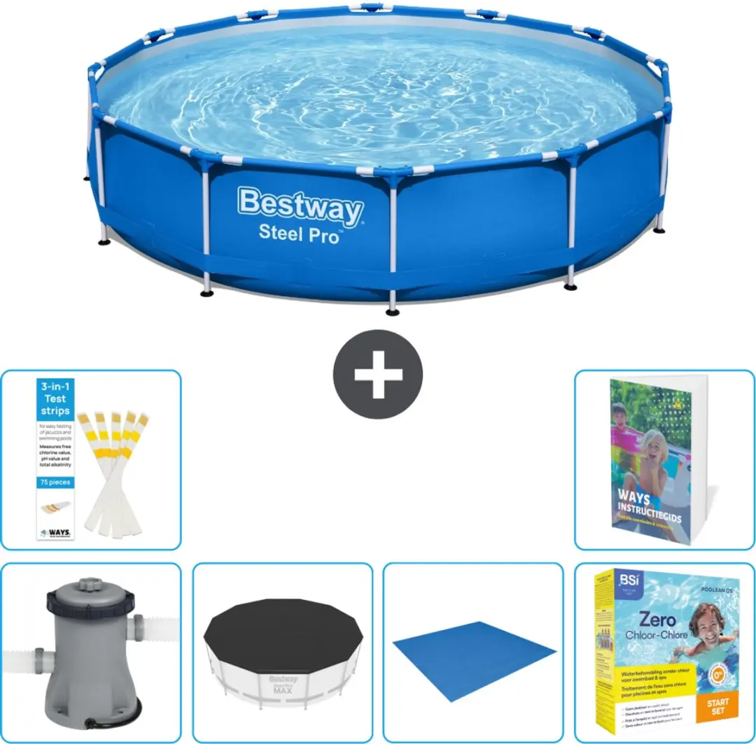 Bestway Steel Pro Zwembad 366x76cm Blauw