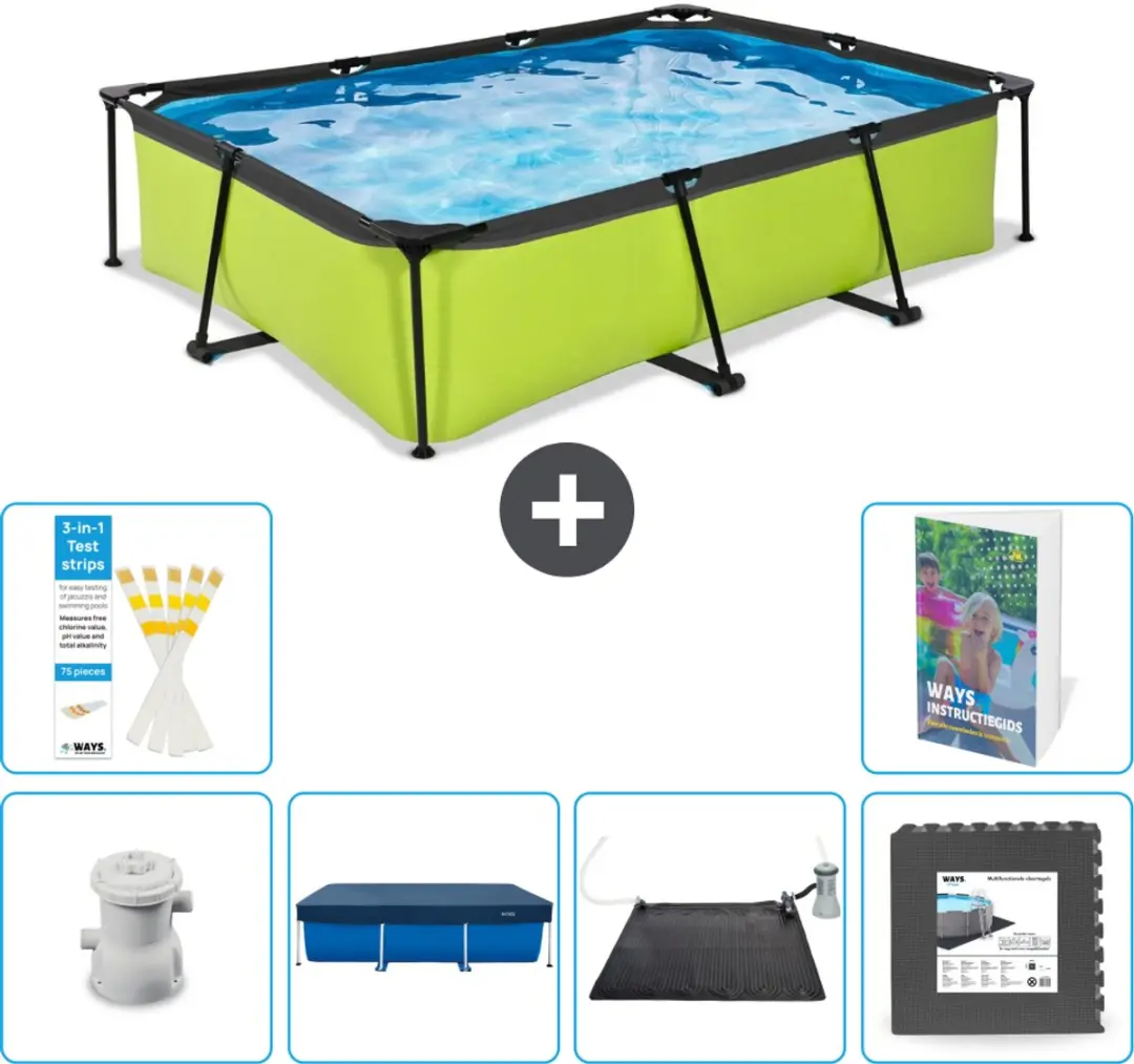 EXIT Toys Lime Frame Zwembad 300x200x65cm