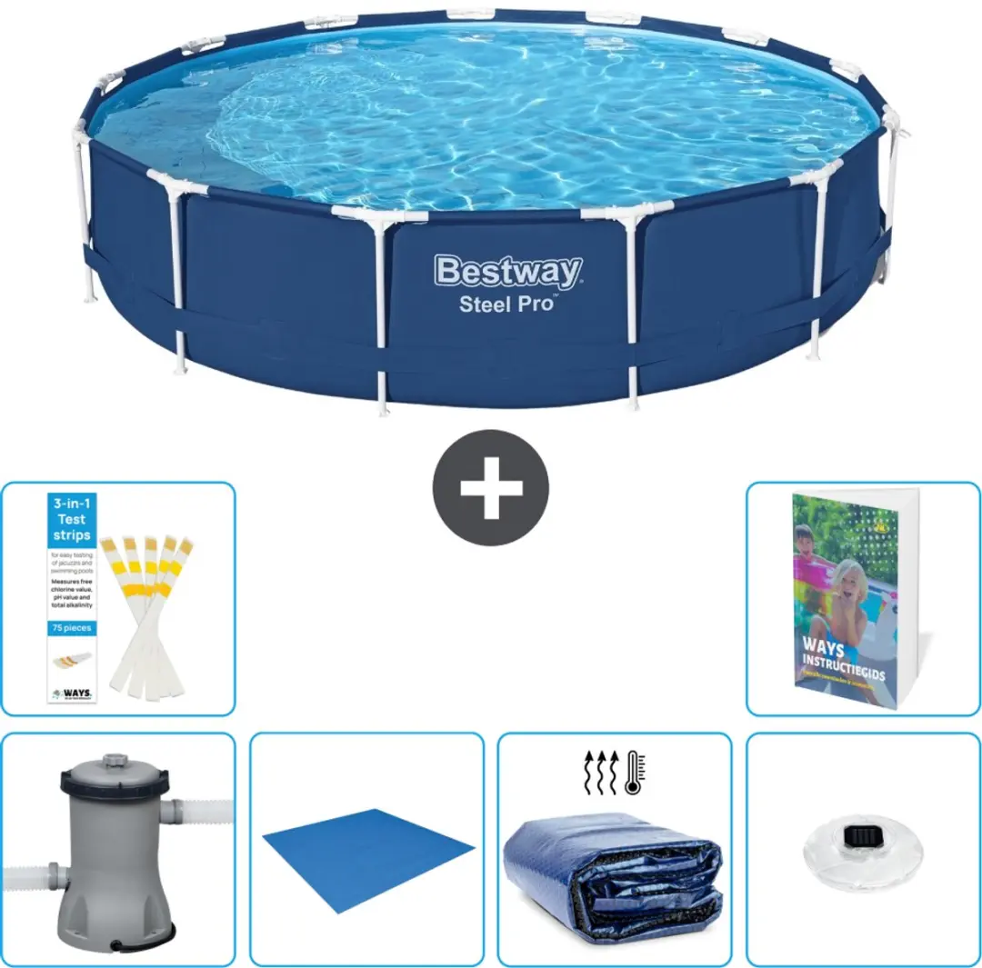 Bestway Steel Pro Zwembad 396x84cm Blauw